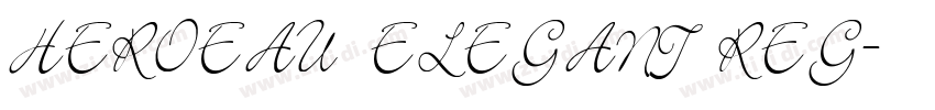 HEROEAU ELEGANT REG字体转换